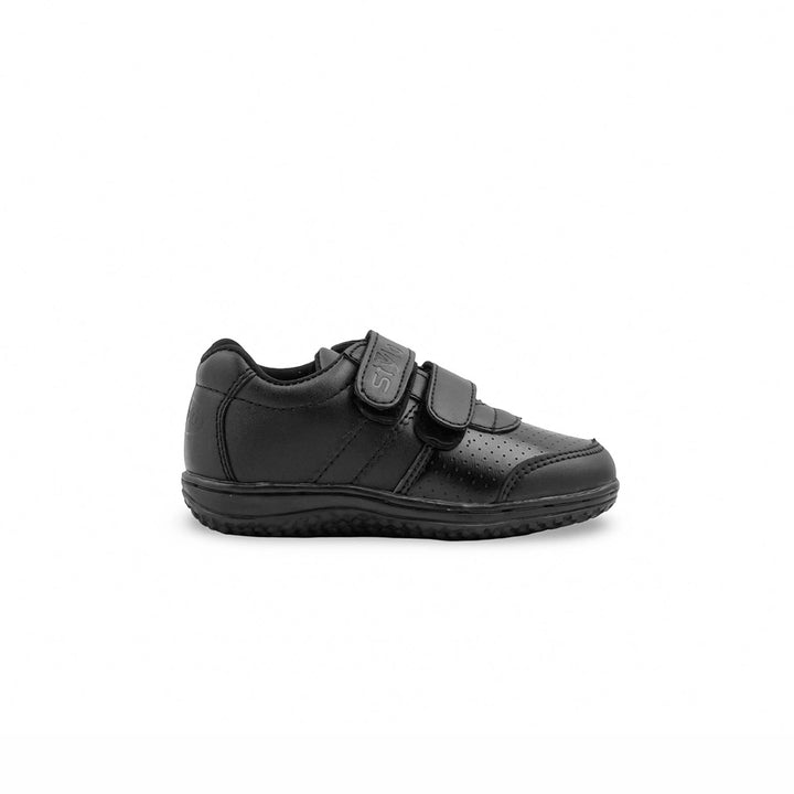Boys Black Dual Strap School Shoes SK1166
