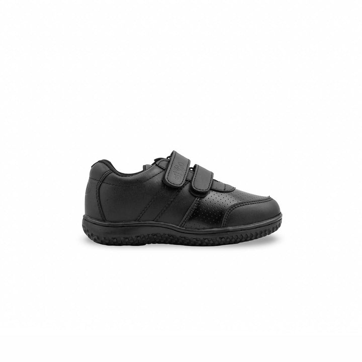 Boys Black Dual Strap School Shoes SK1167