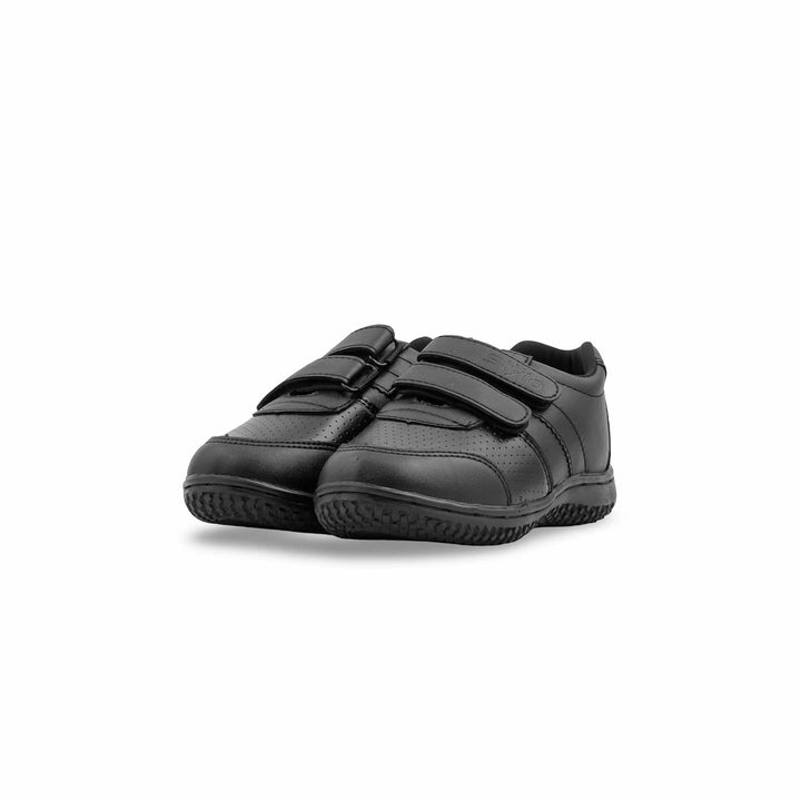Boys Black Dual Strap School Shoes SK1167