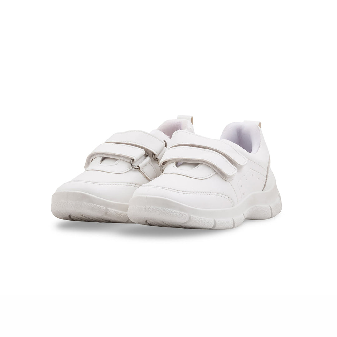 Boys White Sports School Shoes SK1171