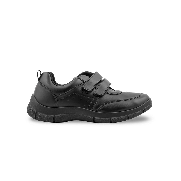 Boys Black Dual Strap School Shoes SK1172