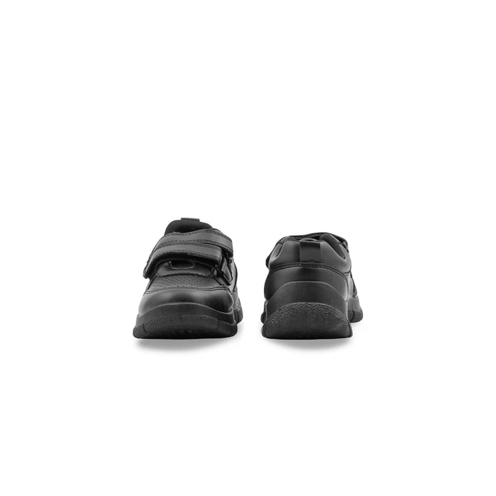 Boys Black Dual Strap School Shoes SK1173