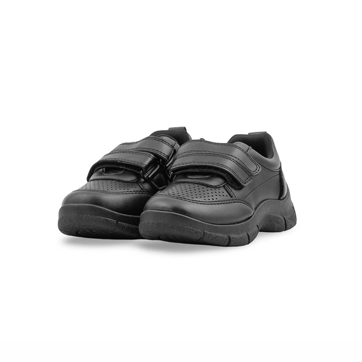 Boys Black Dual Strap School Shoes SK1173
