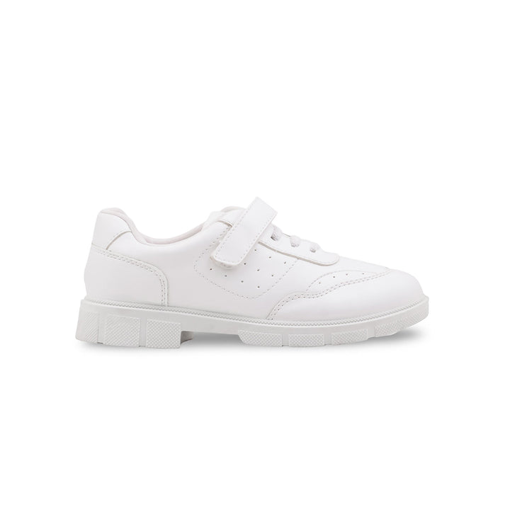 Boys White Sports School Shoes SK1176