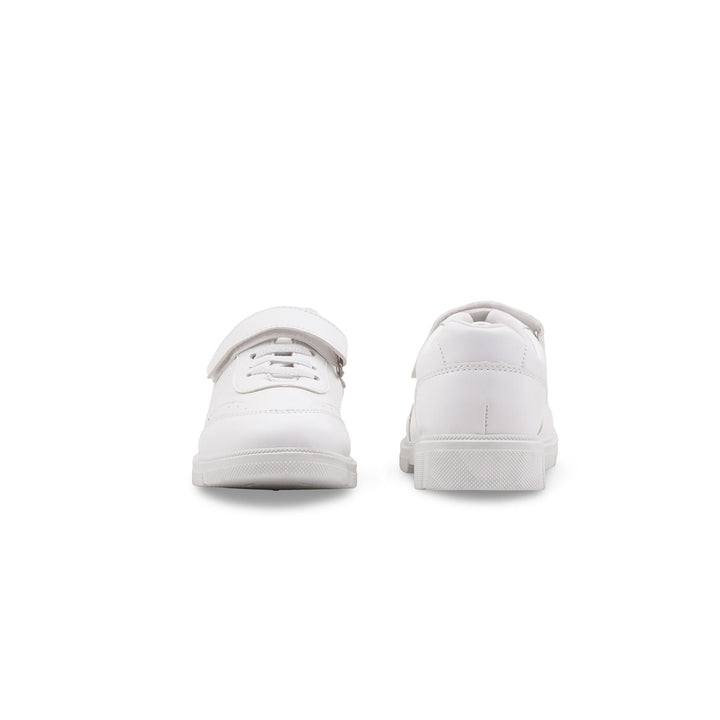 Boys White Sports School Shoes SK1176