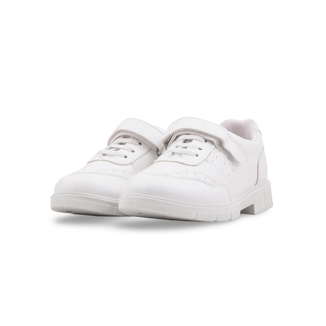 Boys White Sports School Shoes SK1176