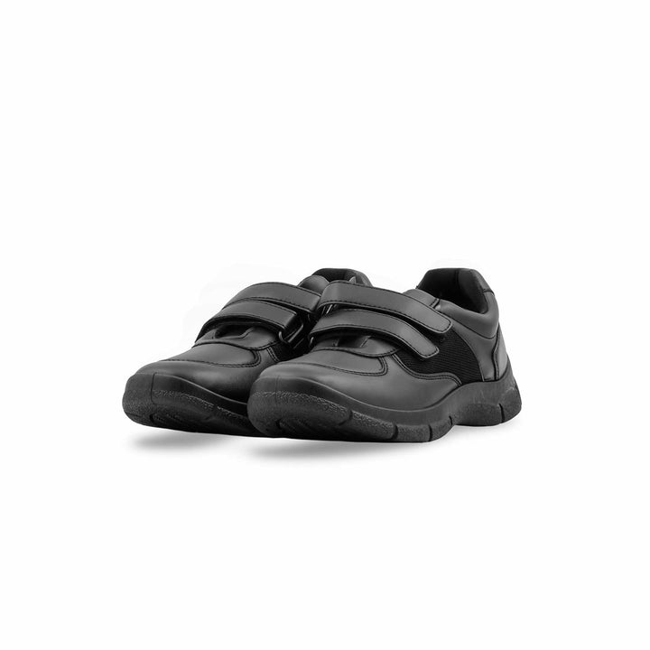 Boys Black Dual Strap School Shoes SK1182