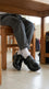 Boys Black Velcro Strap School Shoes SK1186