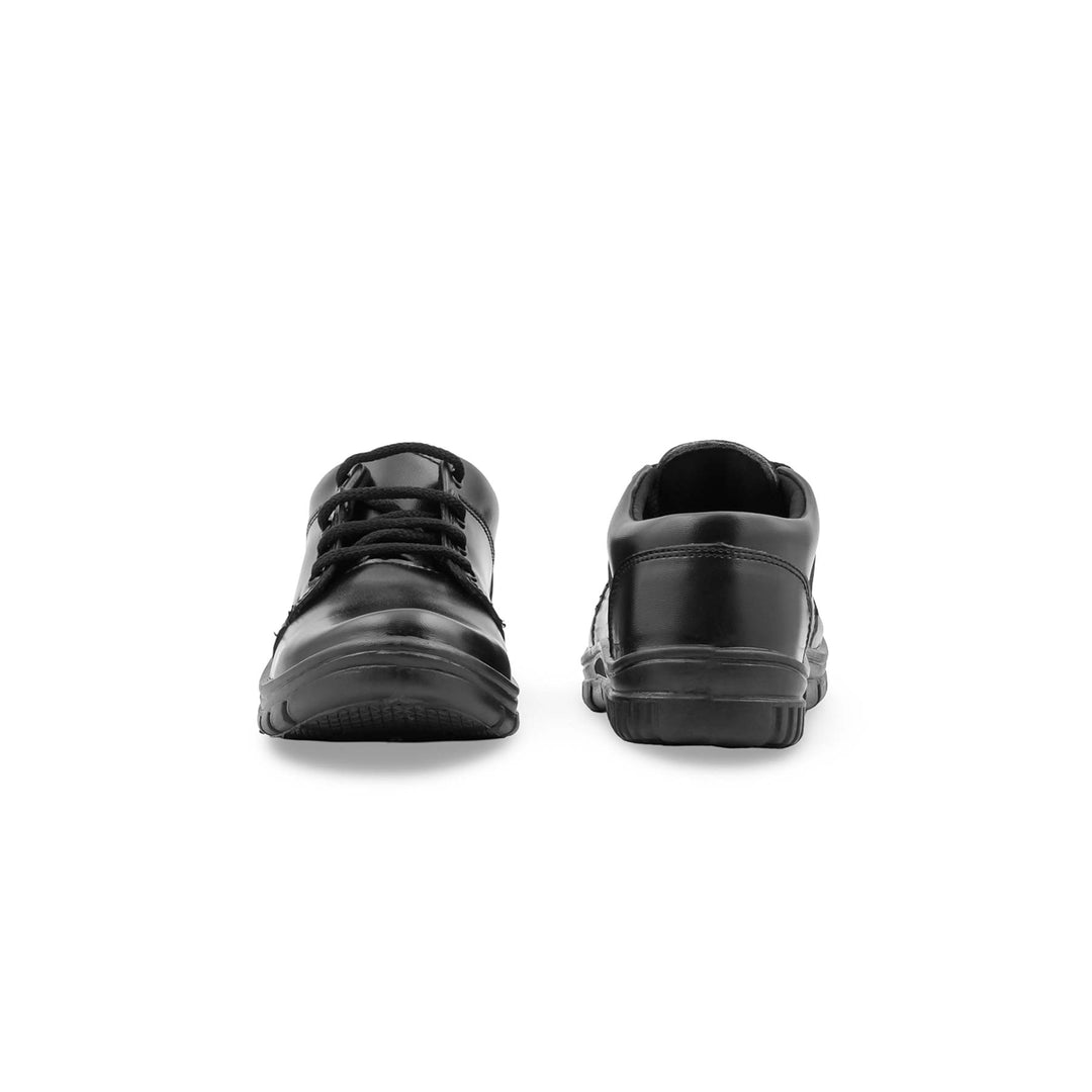 Boys Black Lace Up School Shoes SK1188