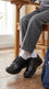Boys Black Lace Up School Shoes SK1188
