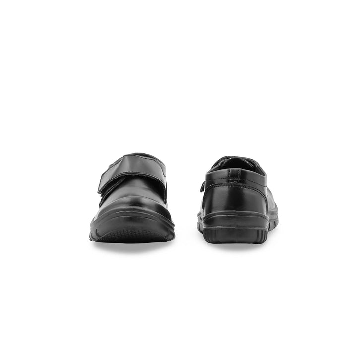 Boys Black Velcro Strap School Shoes SK1190