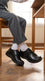 Boys Black Velcro Strap School Shoes SK1190