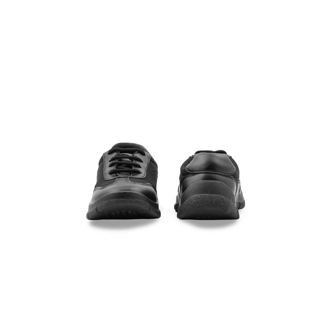 Boys Black Lace Up School Shoes SK1194