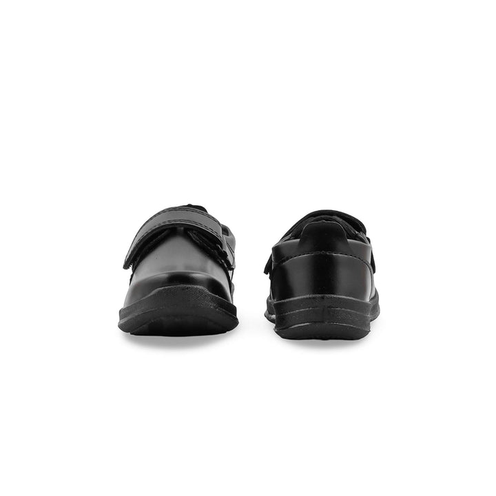 Boys Black Velcro Strap School Shoes SK1195