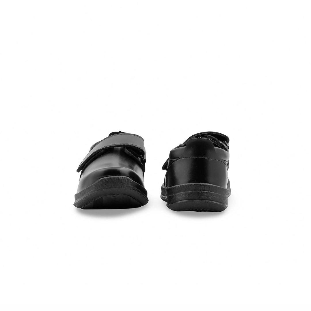 Boys Black Velcro Strap School Shoes SK1196