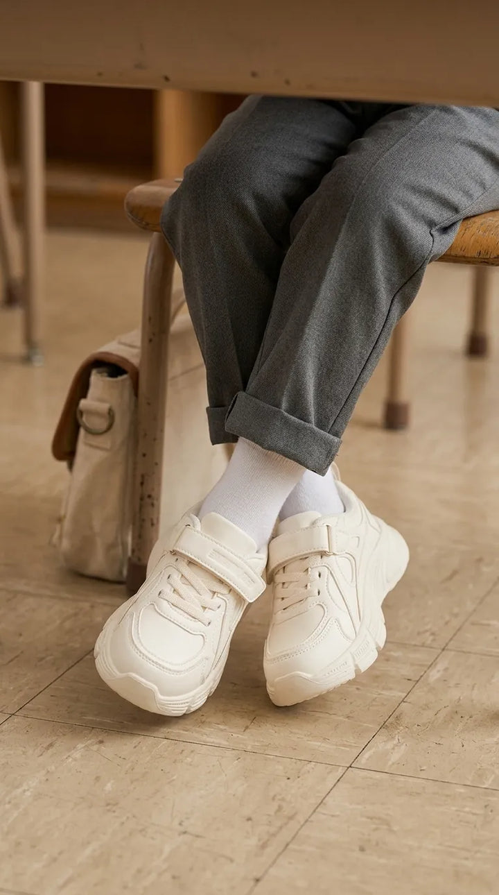 Boys White Sports School Shoes SK1203