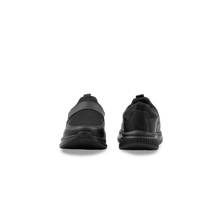 Boys Black Velcro Strap School Shoes SK1206