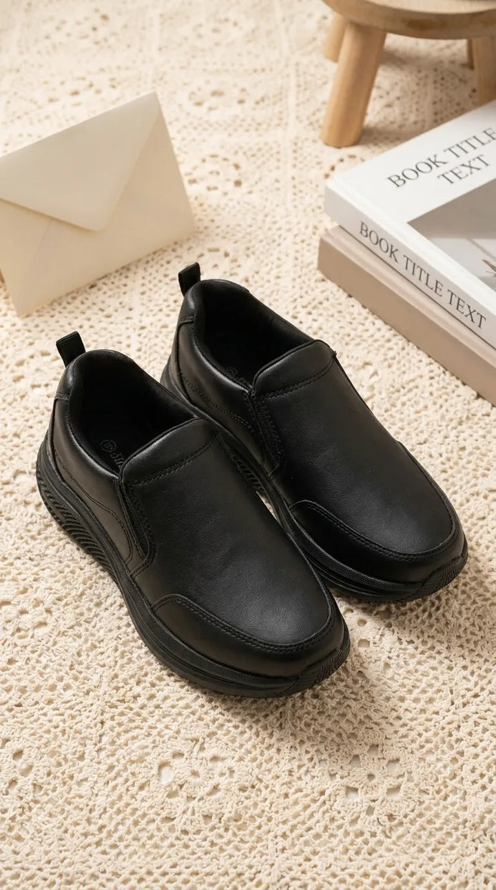 Boys Black Sports School Shoes SK1207