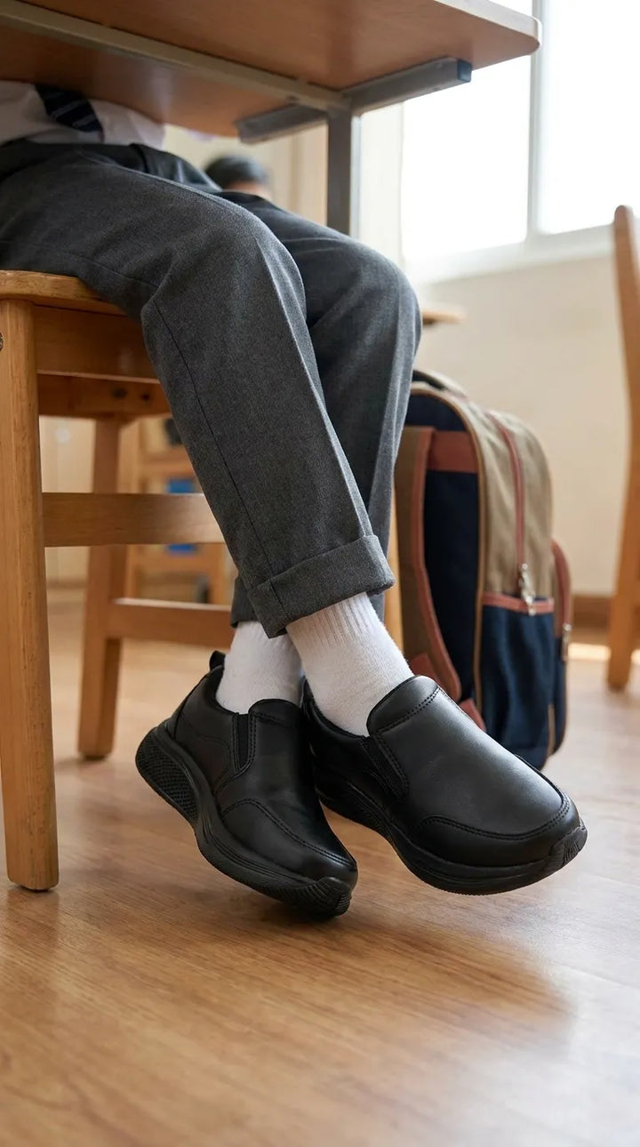 Boys Black Sports School Shoes SK1207