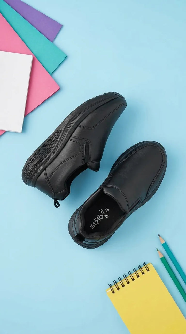 Boys Black Sports School Shoes SK1207