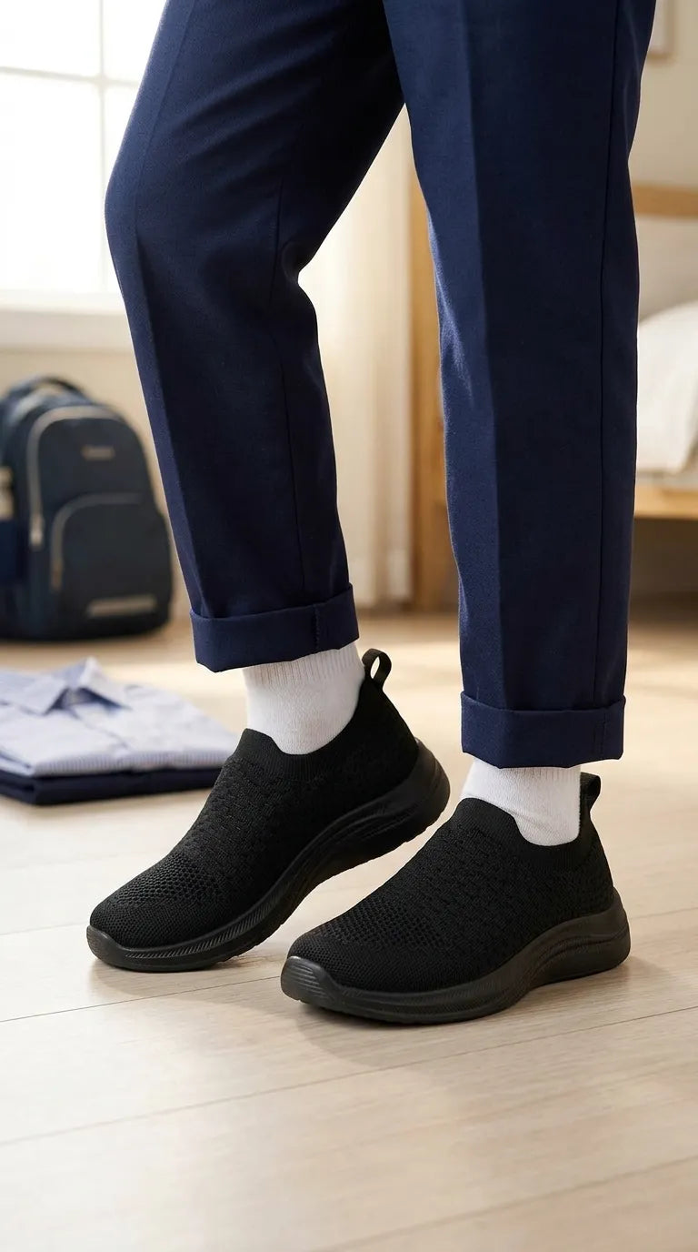 Boys Black Sports School Shoes SK1210