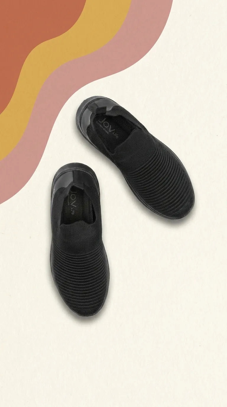 Boys Black Sports School Shoes SK1216