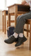 Boys Black Dual Strap School Shoes SK1174