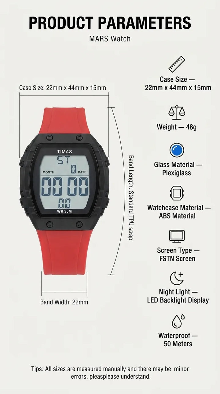 Waterproof Sports Watch for Men with Free Box T3071013