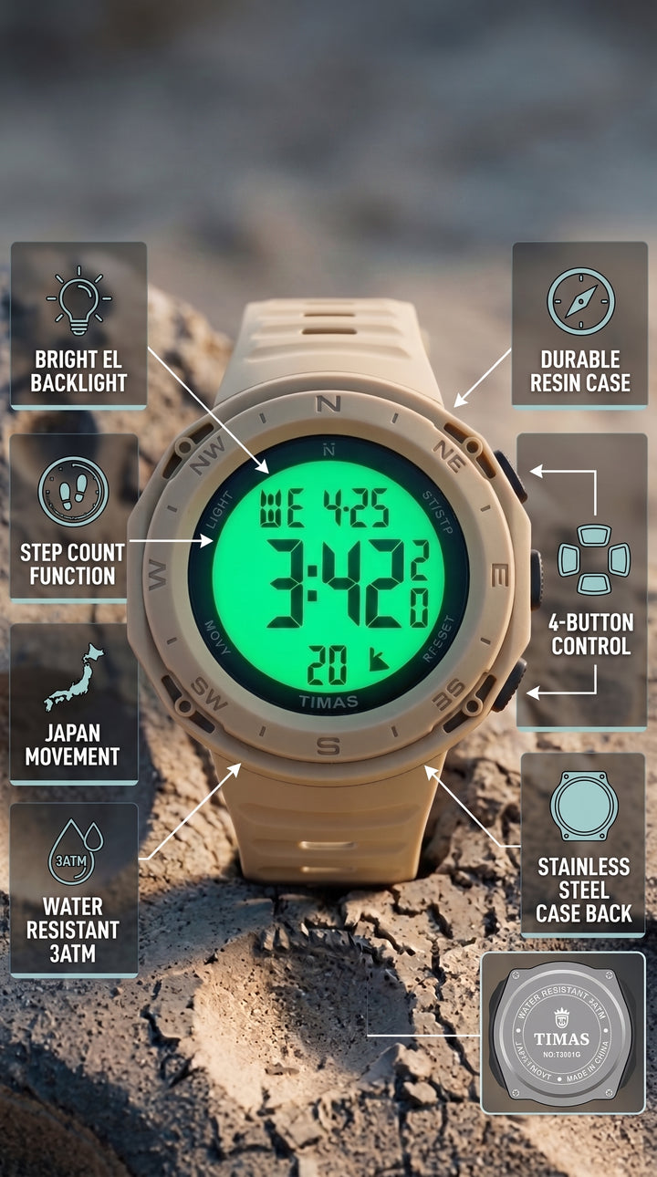 Waterproof Sports Watch for Men with Free Box T3071226