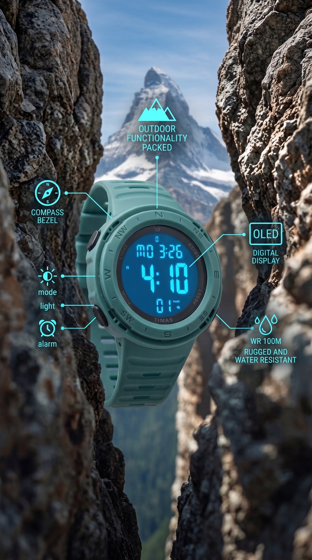 Waterproof Sports Watch for Men with Free Box T3071353
