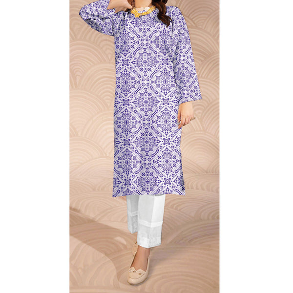 1PC- Unstitched Digital Printed Lawn Shirt US5015