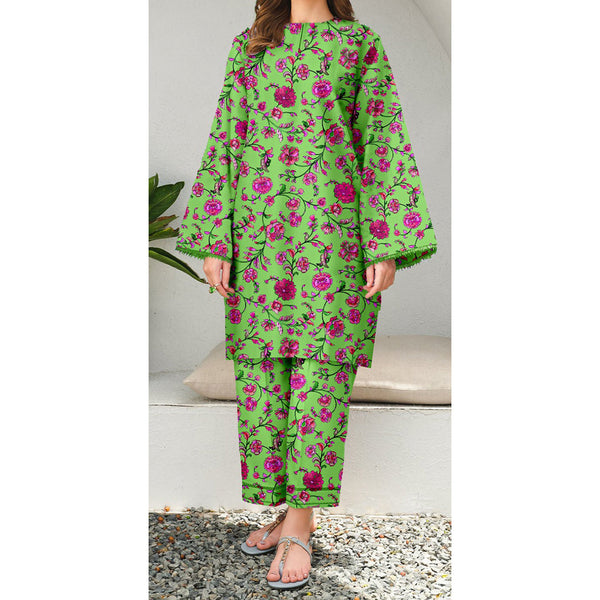 2PC- Unstitched Digital Printed Cambric Suit US5035