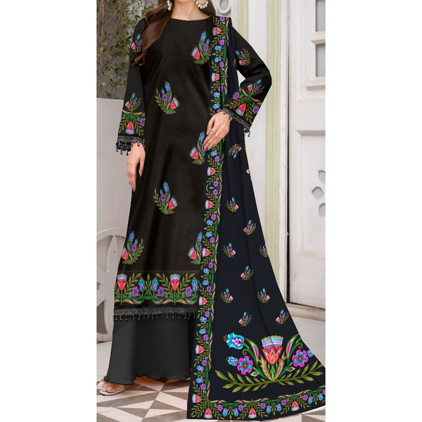 3PC- Unstitched Digital Printed Lawn Suit US5040