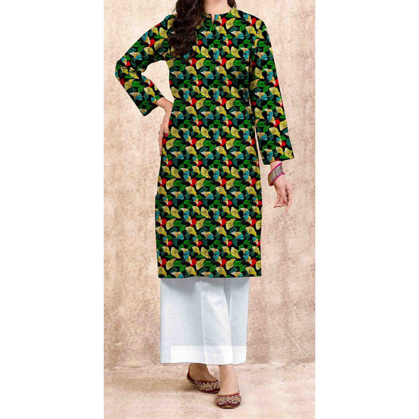 1PC- Unstitched Digital Printed Blended Cotton Shirt US5051