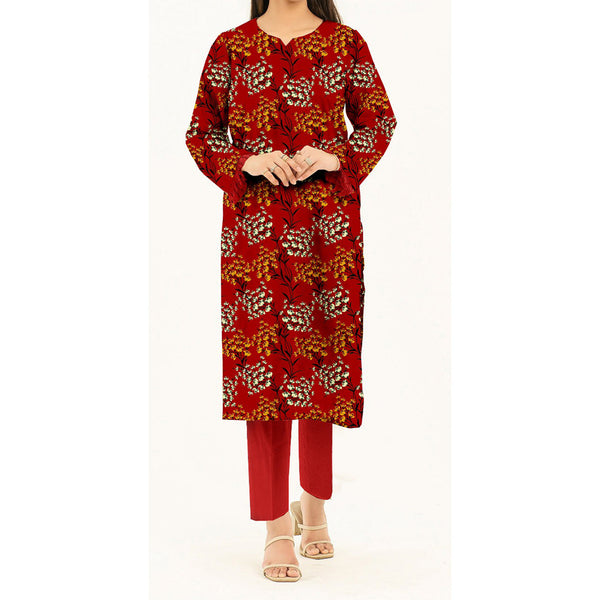 2PC- Unstitched Digital Printed Blended Cotton Suit US5059