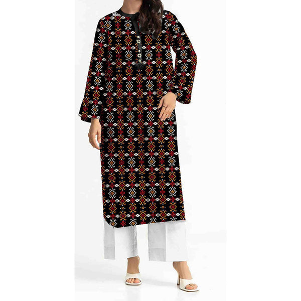 1PC- Unstitched Digital Printed Blended Cotton Shirt US5068