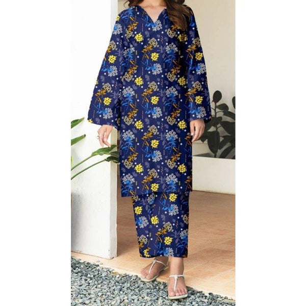 2PC- Unstitched Digital Printed Lawn Suit US5089