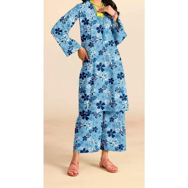 2PC- Unstitched Digital Printed Lawn Suit US5091