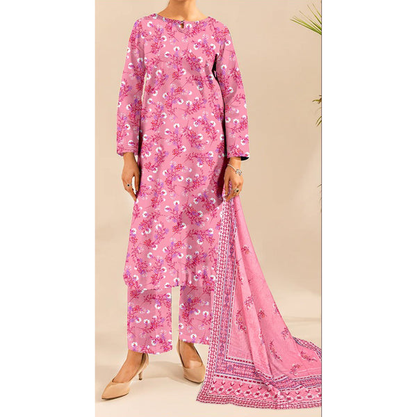 3PC- Unstitched Digital Printed Lawn Suit US5094