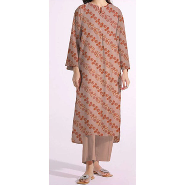 1PC- Unstitched Screen Printed Cotton Shirt US5128