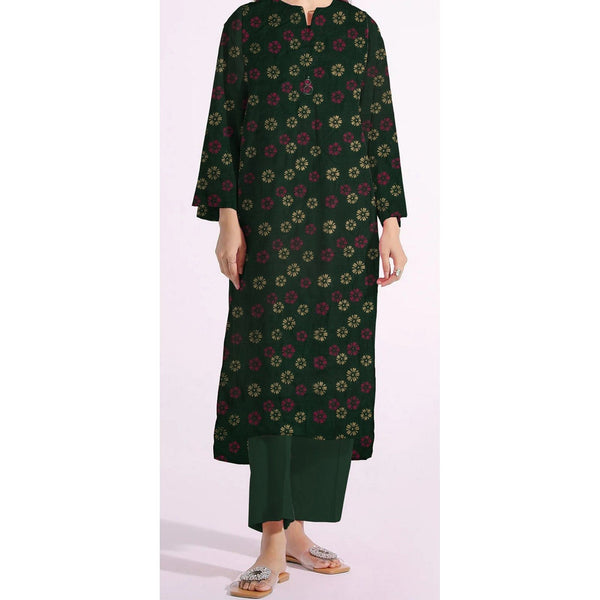 1PC- Unstitched Screen Printed Cotton Shirt US5138