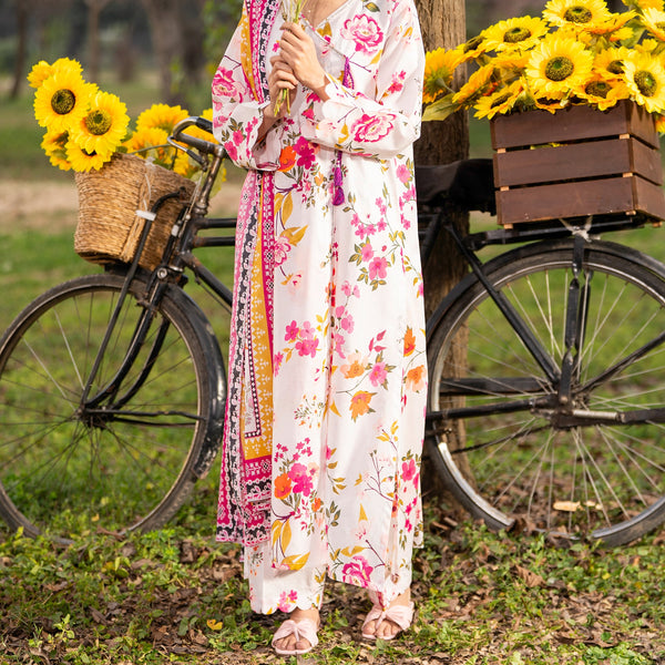 3PC- Unstitched Digital Printed Lawn Suit US5160