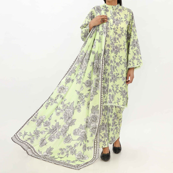 3PC- Unstitched Digital Printed Lawn Suit US5161