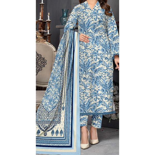 3PC- Unstitched Digital Printed Lawn Suit US5162