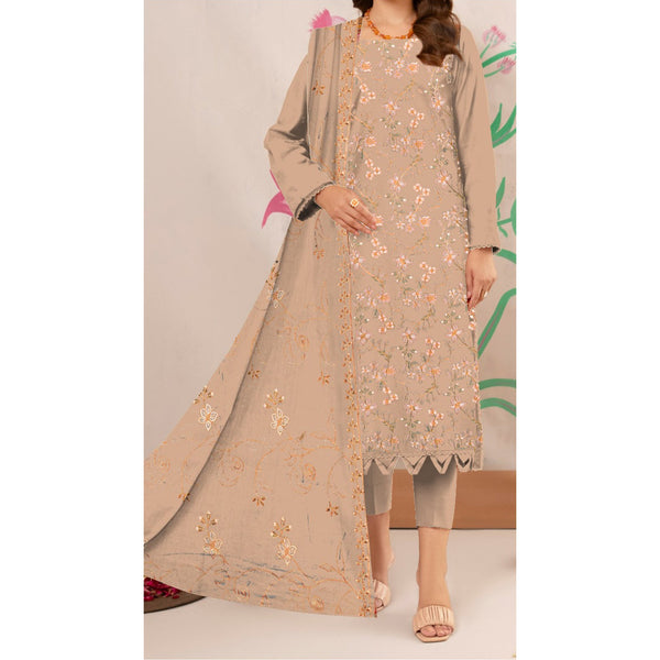 3PC- Unstitched Embroidered Lawn Suit US5199