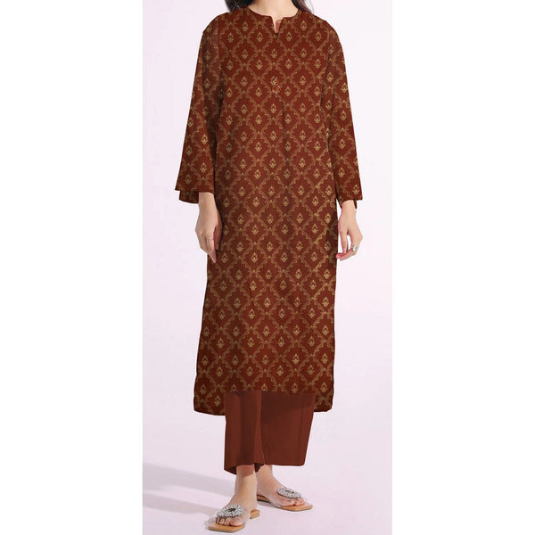 1PC- Unstitched Screen Printed Cotton Shirt US5251