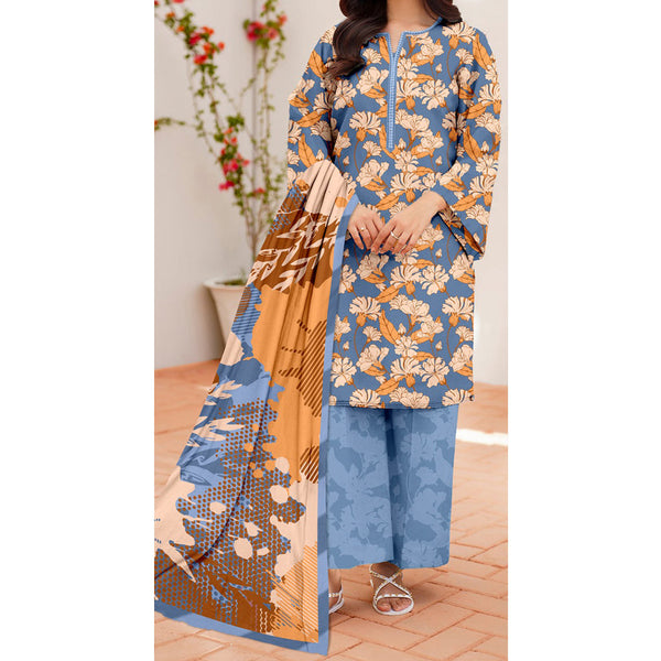 3PC- Unstitched Digital Printed Lawn Suit US5279
