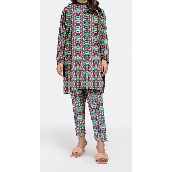 2PC- Unstitched Digital Printed Cambric Suit US5280