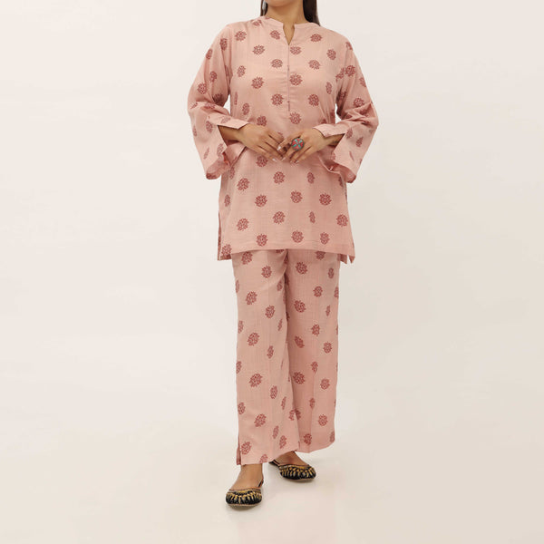 2PC- Unstitched Screen Printed Cotton Suit US5300