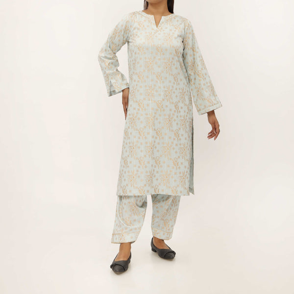 2PC- Unstitched Screen Printed Cotton Suit US5319